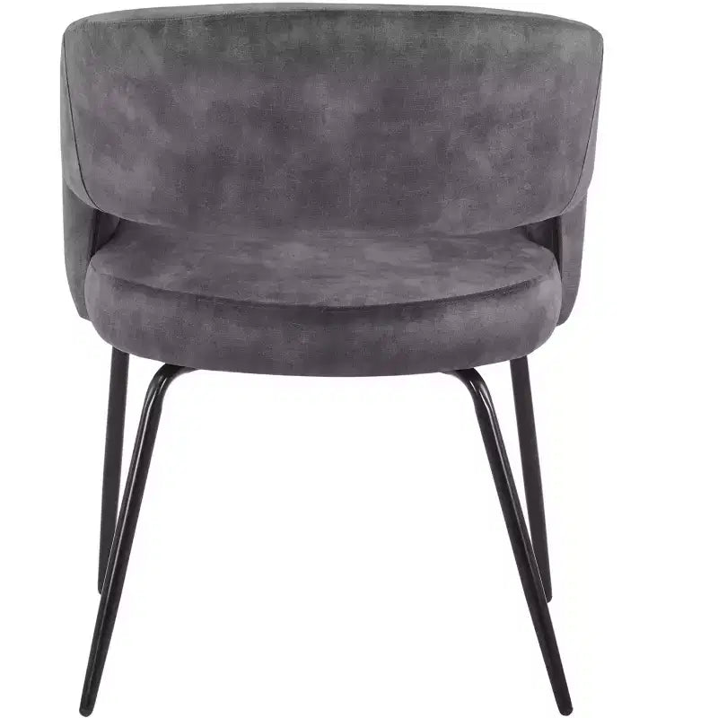 LeisureMod Verve Set da pranzo da 5 pezzi con tavolo da pranzo rotondo da 36" con piano in MDF nero e 4 sedie da pranzo