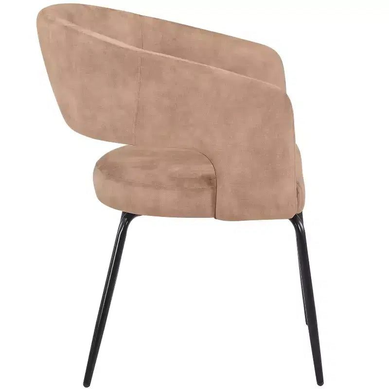 LeisureMod Verve Set da pranzo da 5 pezzi con tavolo da pranzo rotondo da 36" con piano in MDF nero e 4 sedie da pranzo