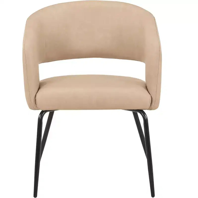 LeisureMod Verve Set da pranzo da 5 pezzi con tavolo da pranzo rotondo da 36" con piano in MDF nero e 4 sedie da pranzo