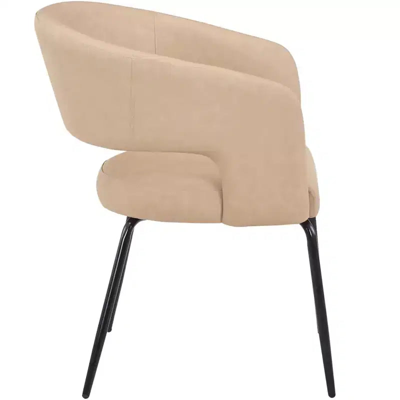 LeisureMod Verve Set da pranzo da 5 pezzi con tavolo da pranzo rotondo da 36" con piano in MDF nero e 4 sedie da pranzo
