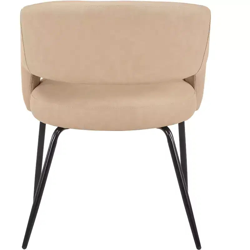 LeisureMod Verve Set da pranzo da 5 pezzi con tavolo da pranzo rotondo da 36" con piano in MDF nero e 4 sedie da pranzo