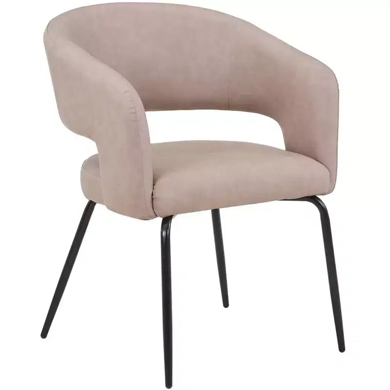 LeisureMod Verve Set da pranzo da 5 pezzi con tavolo da pranzo rotondo da 36" con piano in MDF nero e 4 sedie da pranzo