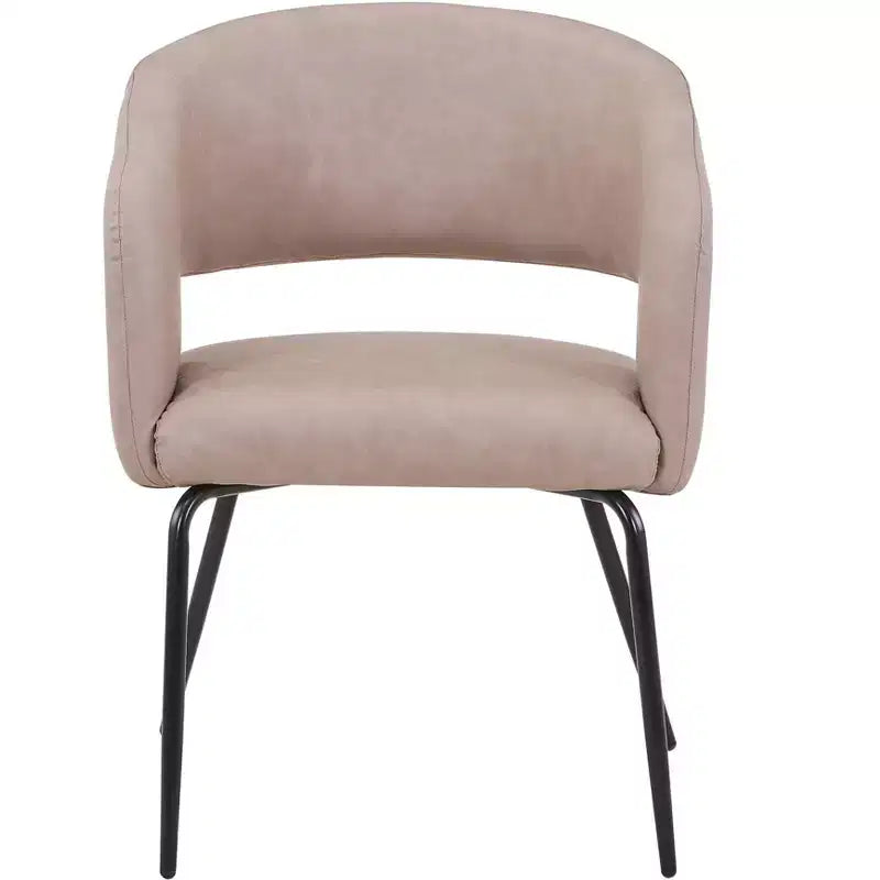 LeisureMod Verve Set da pranzo da 5 pezzi con tavolo da pranzo rotondo da 36" con piano in MDF nero e 4 sedie da pranzo