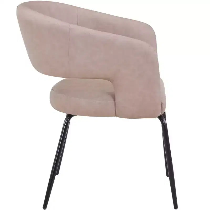 LeisureMod Verve Set da pranzo da 5 pezzi con tavolo da pranzo rotondo da 36" con piano in MDF nero e 4 sedie da pranzo