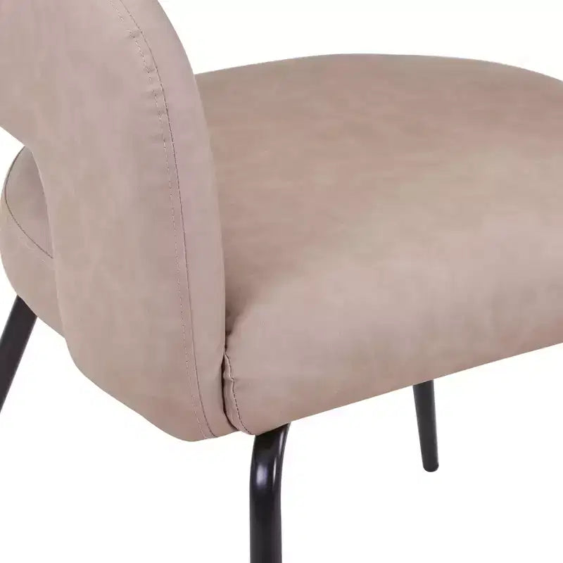 LeisureMod Verve Set da pranzo da 5 pezzi con tavolo da pranzo rotondo da 36" con piano in MDF nero e 4 sedie da pranzo