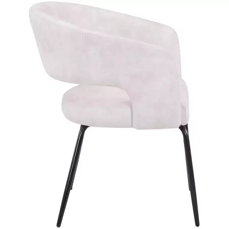 LeisureMod Verve Set da pranzo da 5 pezzi con tavolo da pranzo rotondo da 36" con piano in MDF nero e 4 sedie da pranzo