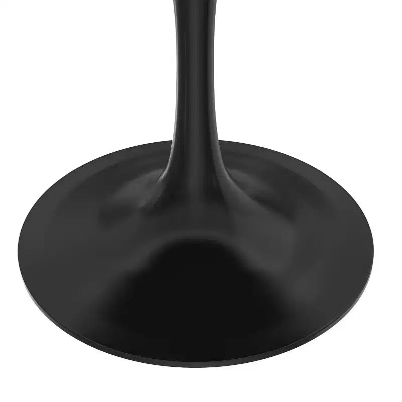 LeisureMod Verve Set da pranzo da 5 pezzi con tavolo da pranzo rotondo da 36" con piano in MDF nero e 4 sedie da pranzo
