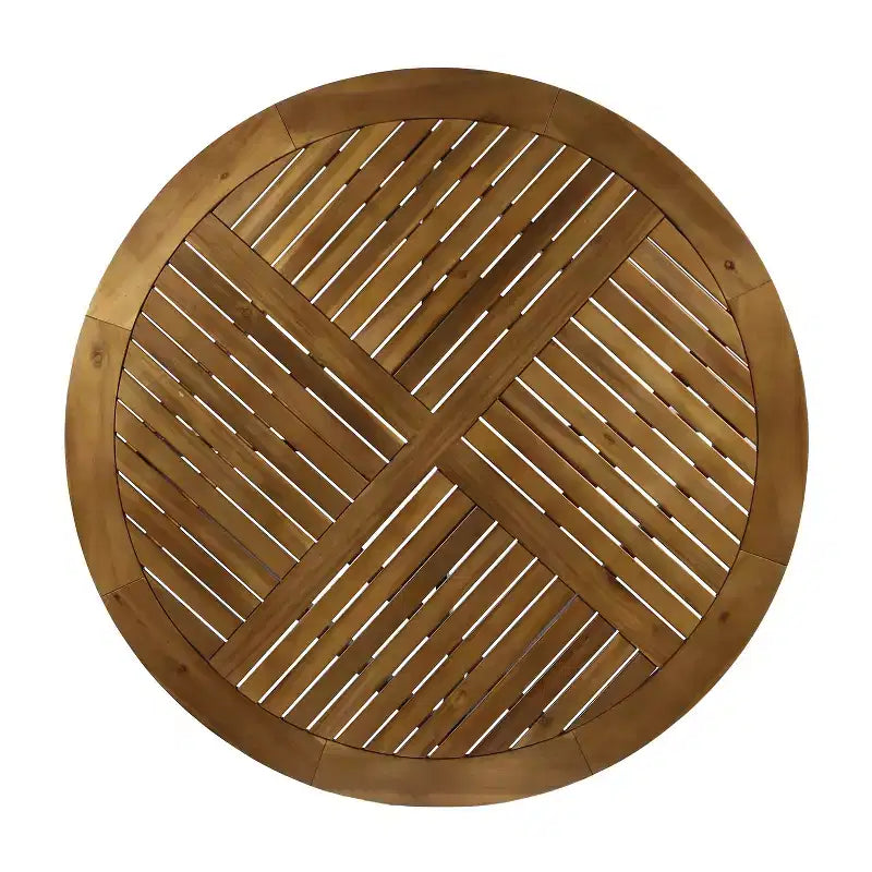 Christopher Knight Home Lockett Set da Pranzo da Esterno di 5 Pezzi in Rete e Legno di Acacia