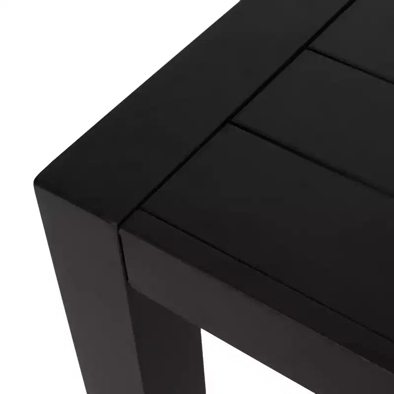 Christopher Knight Home Naop, set da pranzo da esterno in 7 pezzi in rete e alluminio, nero