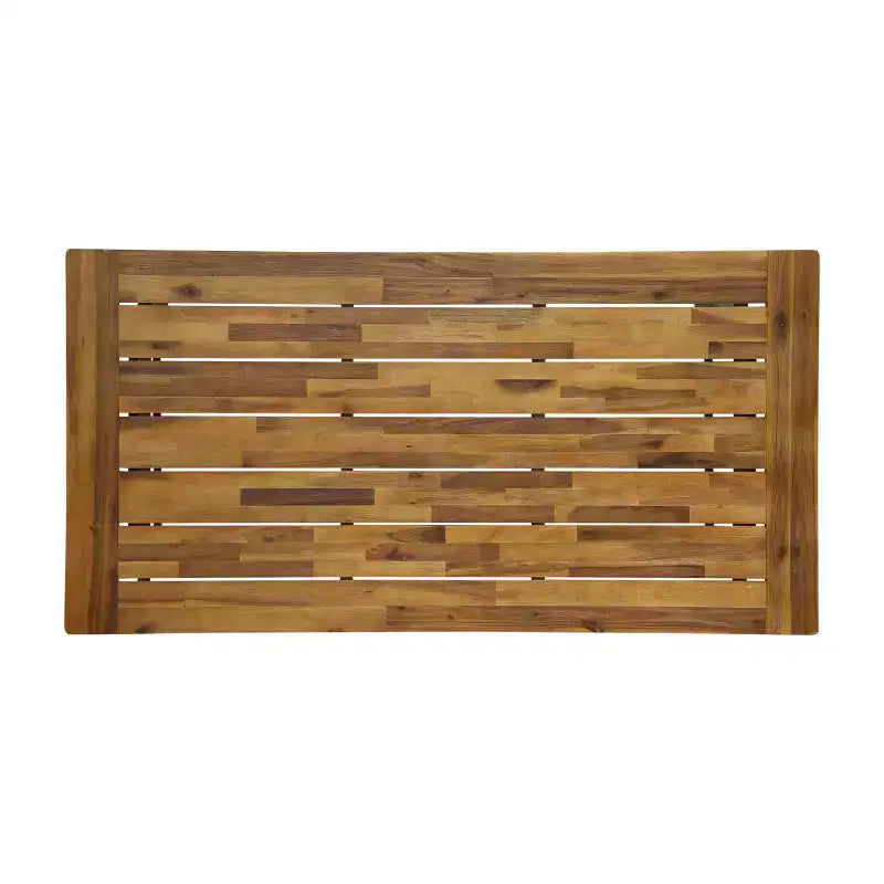 Christopher Knight Home Catalopa, set da pranzo da 7 pezzi in legno di acacia e resina, nero/tek, per esterni
