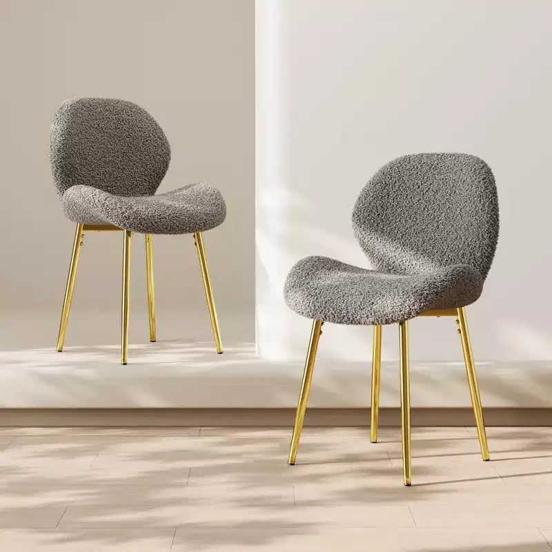 Vatros Sedie da pranzo moderne, set da 2 con gambe in metallo