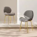 Vatros Sedie da pranzo moderne, set da 2 con gambe in metallo