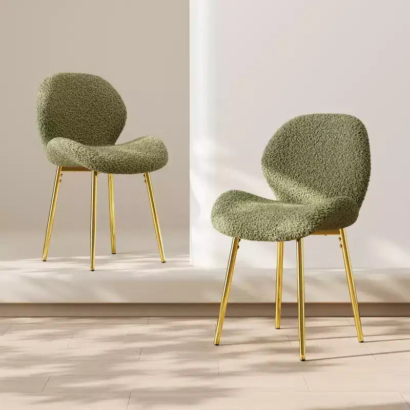Vatros Sedie da pranzo moderne, set da 2 con gambe in metallo