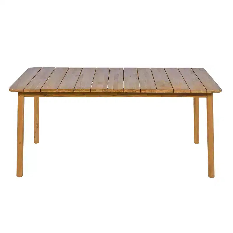 Christopher Knight Home Charles Set da Pranzo da Esterno a 7 Pezzi in Legno di Acacia e Corda con Cuscini