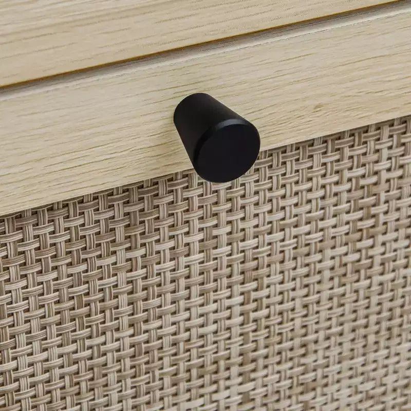 Vatros Rattan Scarpiera a 3 Ante Mobile Portascarpe Moderno Autoportante