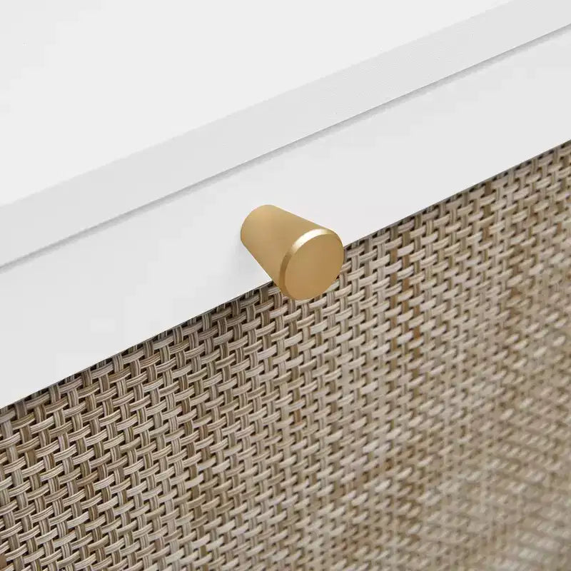 Vatros Rattan Scarpiera a 3 Ante Mobile Portascarpe Moderno Autoportante