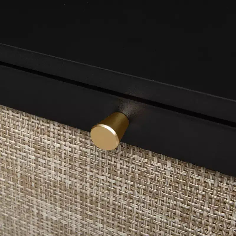 Vatros Rattan Scarpiera a 3 Ante Mobile Portascarpe Moderno Autoportante