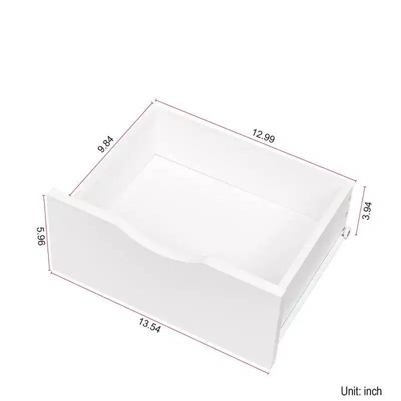 Comodini CLIHOME con Scaffale, Cassettiera con 2 Cassetti Contenitori per Camera da Letto
