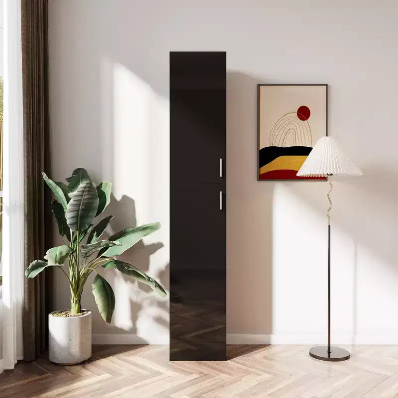 CLIHOME Armadietti Decorativi Indipendenti a 2 Ante con Ripiani Regolabili