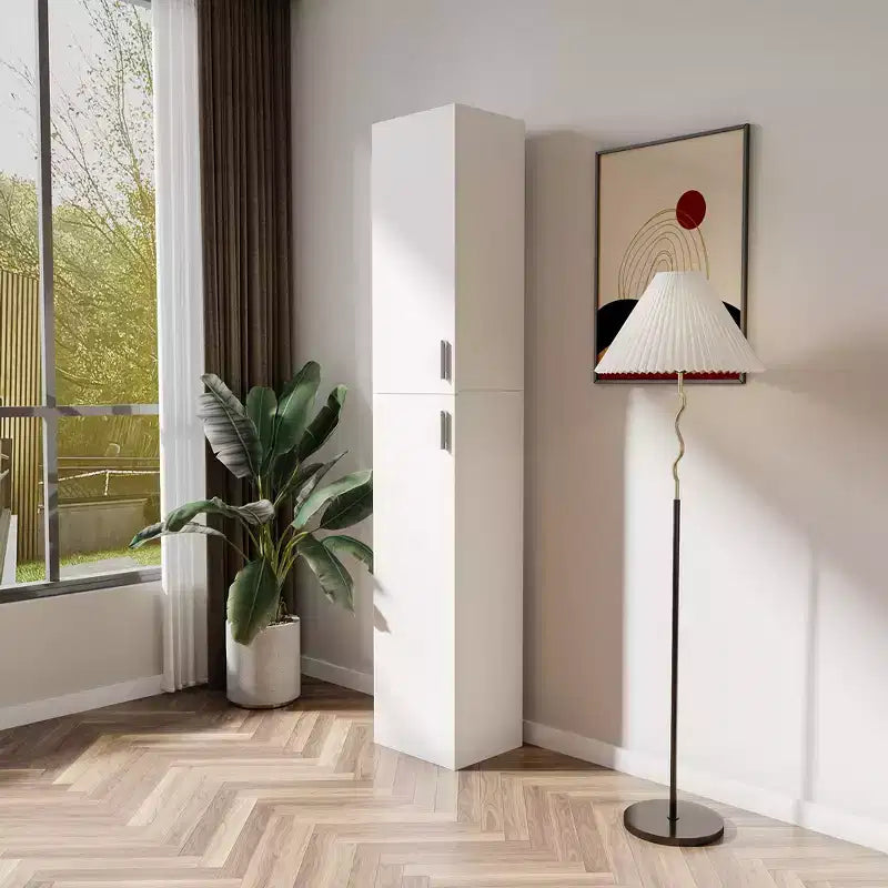 CLIHOME Armadietti Decorativi Indipendenti a 2 Ante con Ripiani Regolabili