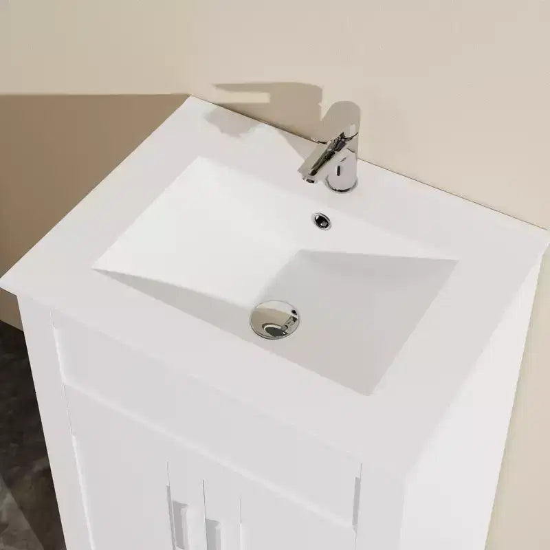 Mobile lavatoio bagno con lavandino 60 cm, bianco