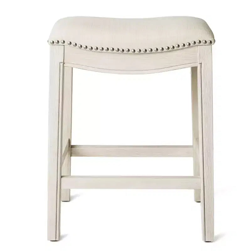 Sgabello da bancone Maven Lane Adrien senza schienale con rivestimento in tessuto, 26"