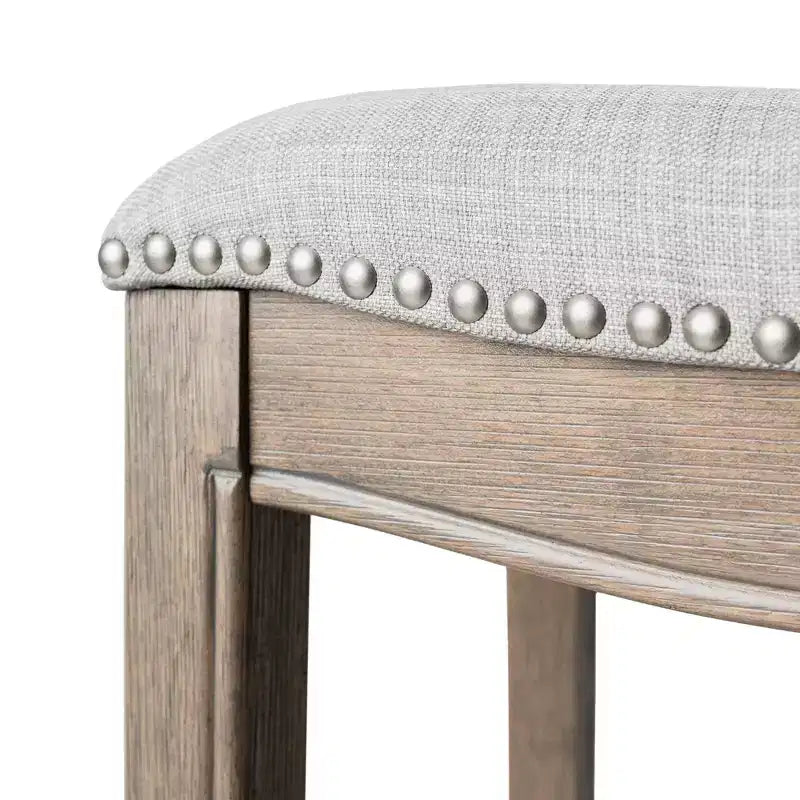 Sgabello da bancone Maven Lane Adrien senza schienale con rivestimento in tessuto, 26"
