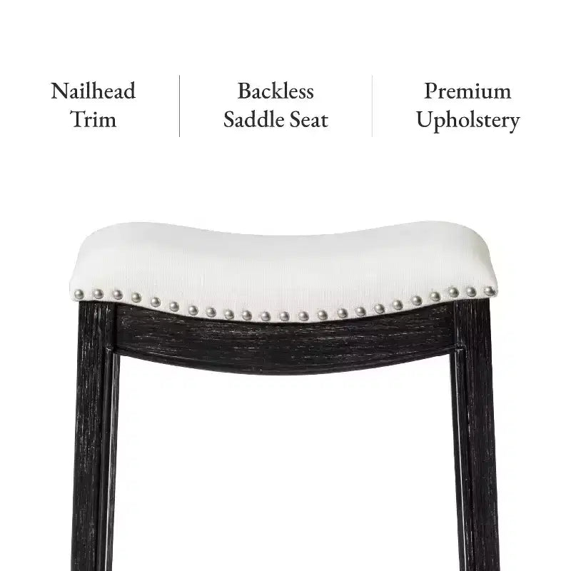 Sgabello da bancone Maven Lane Adrien senza schienale con rivestimento in tessuto, 26"