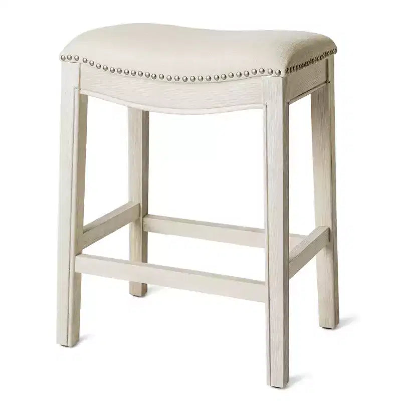 Sgabello da bancone Maven Lane Adrien senza schienale con rivestimento in tessuto, 26"