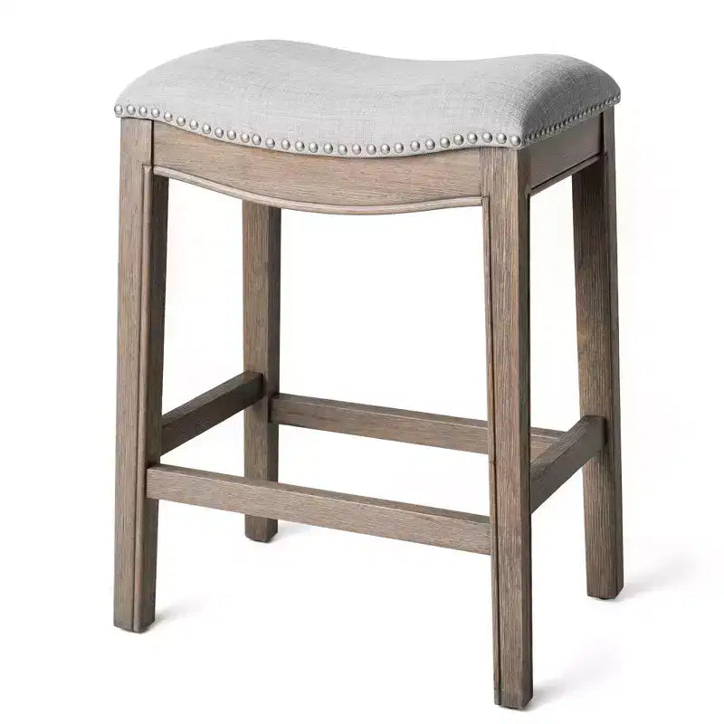 Sgabello da bancone Maven Lane Adrien senza schienale con rivestimento in tessuto, 26"