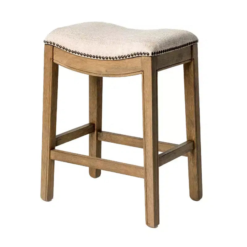 Sgabello da bancone Maven Lane Adrien senza schienale con rivestimento in tessuto, 26"