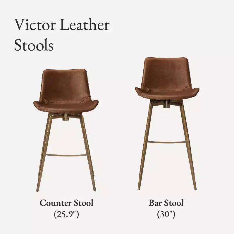 Sgabello da bancone Maven Lane Victor in similpelle, altezza 66 cm