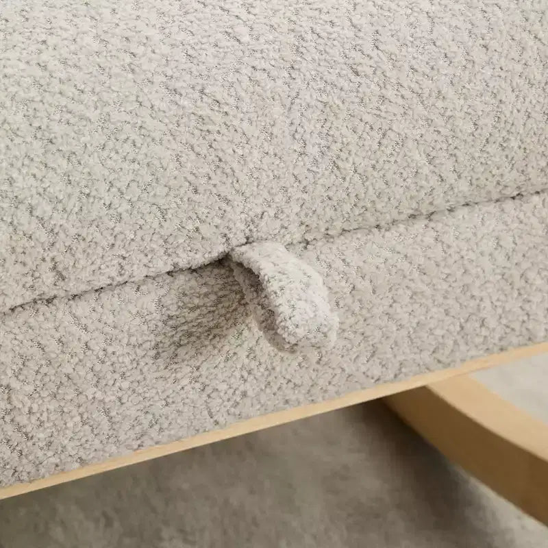 Okak Sedia a dondolo con schienale alto e poggiapiedi a scomparsa per soggiorno, camera da letto o cameretta