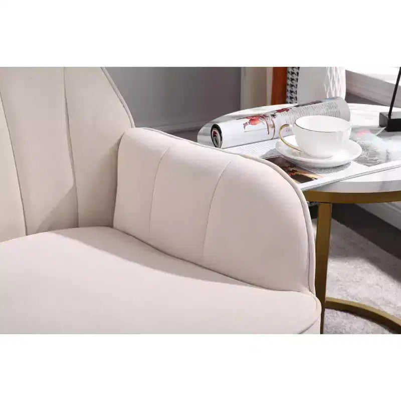 Okak Moderna Poltrona da Salotto in Velluto con Braccioli Imbottiti e Gambe in Legno Dorato, in Stile Mid-Century, per Sala Lettura e Camera da Letto