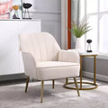 Okak Moderna Poltrona da Salotto in Velluto con Braccioli Imbottiti e Gambe in Legno Dorato, in Stile Mid-Century, per Sala Lettura e Camera da Letto