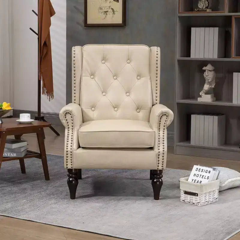 Okak Poltrone per Camera da Letto, Poltrona Moderna con Struttura in Legno, Poltrona con Robuste Gambe in Legno per Soggiorno
