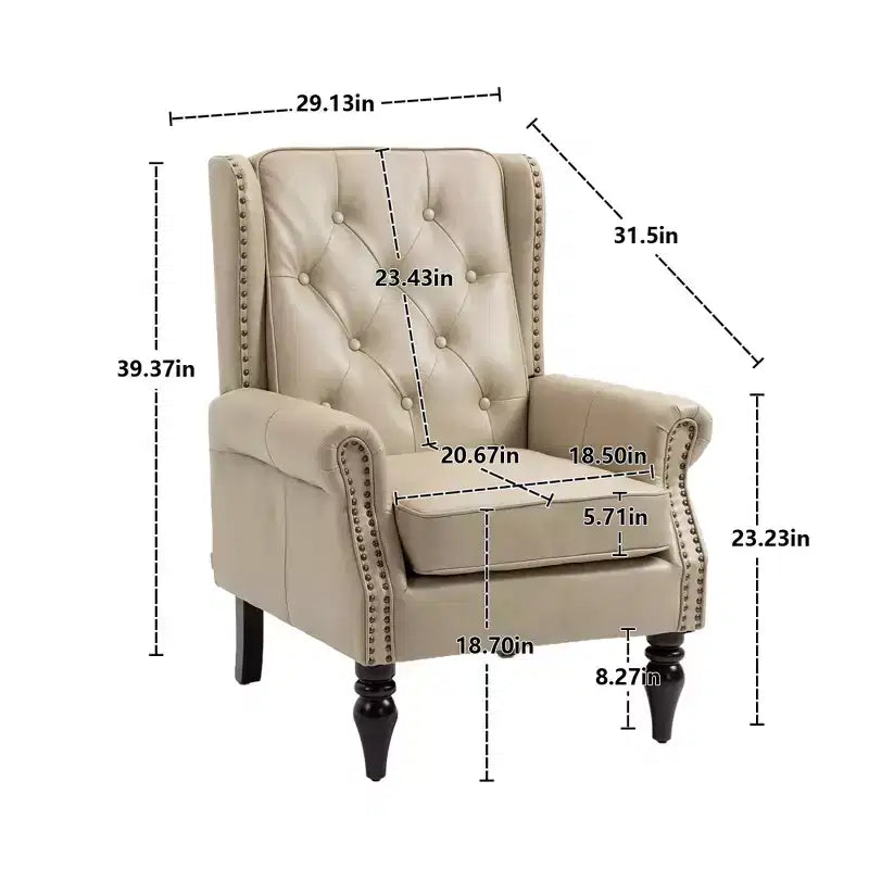 Okak Poltrone per Camera da Letto, Poltrona Moderna con Struttura in Legno, Poltrona con Robuste Gambe in Legno per Soggiorno