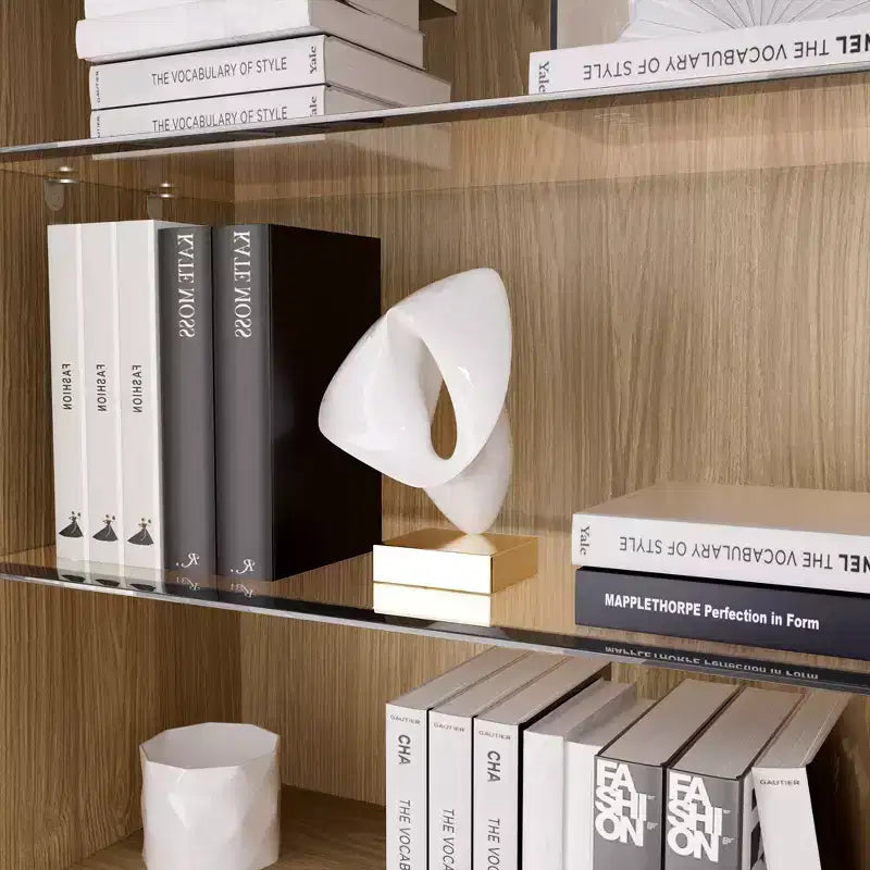 Mobiletto multiuso in legno 72x31x16, organizer portaoggetti con ripiani regolabili e ante in vetro per cucina, camera da letto, ingresso, soggiorno/sala da pranzo
