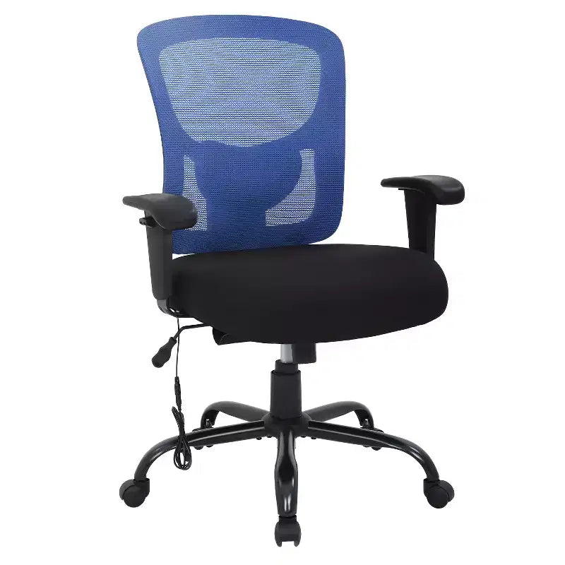 BestMassage Sedia da Ufficio Ergonomica per Persone Robuste Fino a 180 kg, Sedia da Scrivania in Rete per Persone di Taglia Forte
