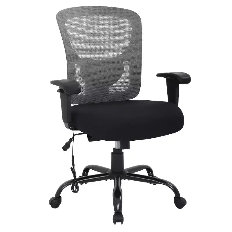 BestMassage Sedia da Ufficio Ergonomica per Persone Robuste Fino a 180 kg, Sedia da Scrivania in Rete per Persone di Taglia Forte