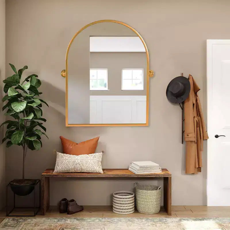 Specchio rettangolare a figura intera, 71x31 Specchio da terra con supporto, cornice in lega di alluminio, specchio a figura intera nero per camera da letto e soggiorno, nero