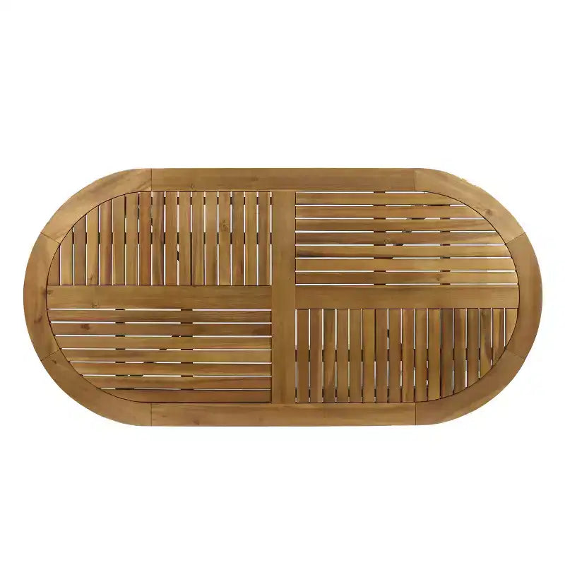 Christopher Knight Home Arletta Set da Pranzo da 7 Pezzi per Esterni in Rete e Legno di Acacia