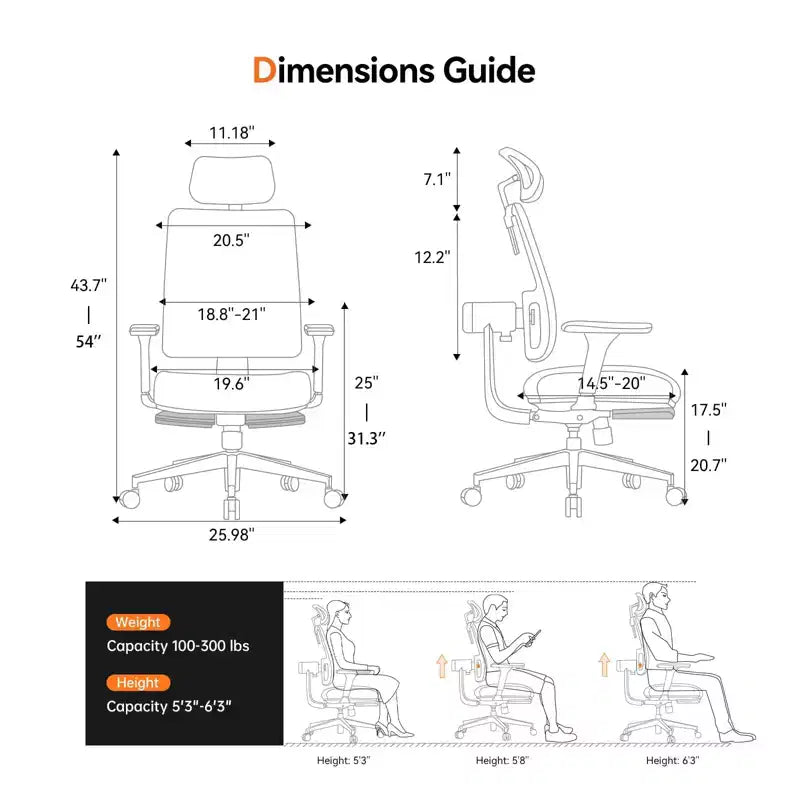 Sedia Ergonomica Newtral MagicH-BP con Poggiapiedi - Sedia da Ufficio per Casa con Supporto Lombare Auto-Adattante, Braccioli 4D, Seduta Regolabile in Profondità e Altezza