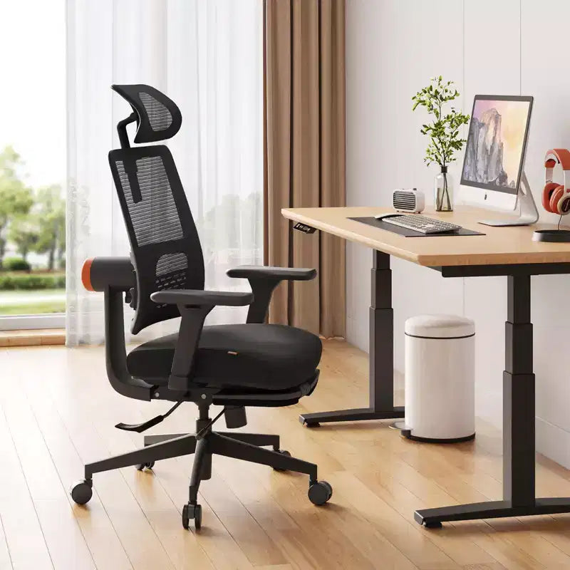 Sedia Ergonomica Newtral MagicH-BP con Poggiapiedi - Sedia da Ufficio per Casa con Supporto Lombare Auto-Adattante, Braccioli 4D, Seduta Regolabile in Profondità e Altezza