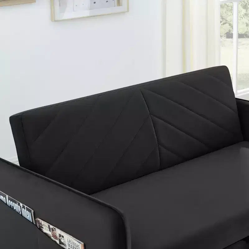 Divano Letto MAYEERTY con USB, Letto Estraibile Regolabile 3 in 1 e Tasca Laterale (Velluto)
