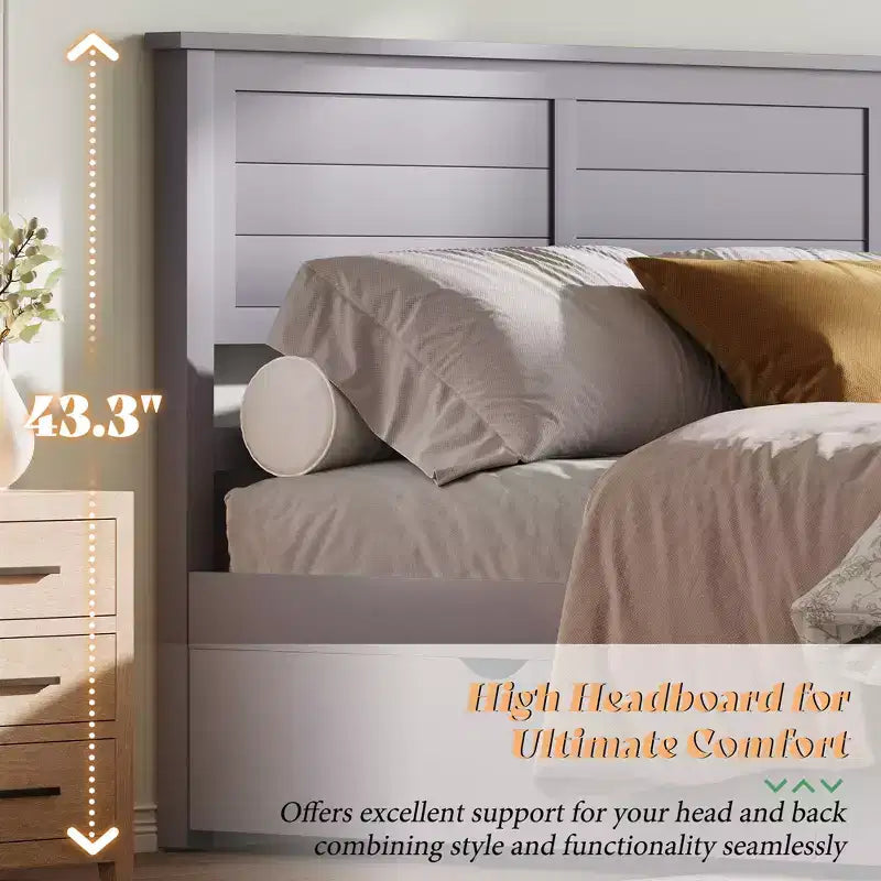 AMERLIFE Letto con testiera, Basi letto con 4 cassetti contenitore
