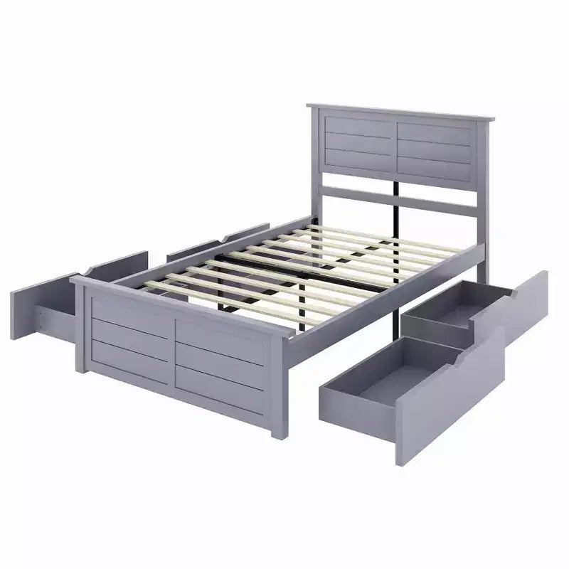 AMERLIFE Letto con testiera, Basi letto con 4 cassetti contenitore