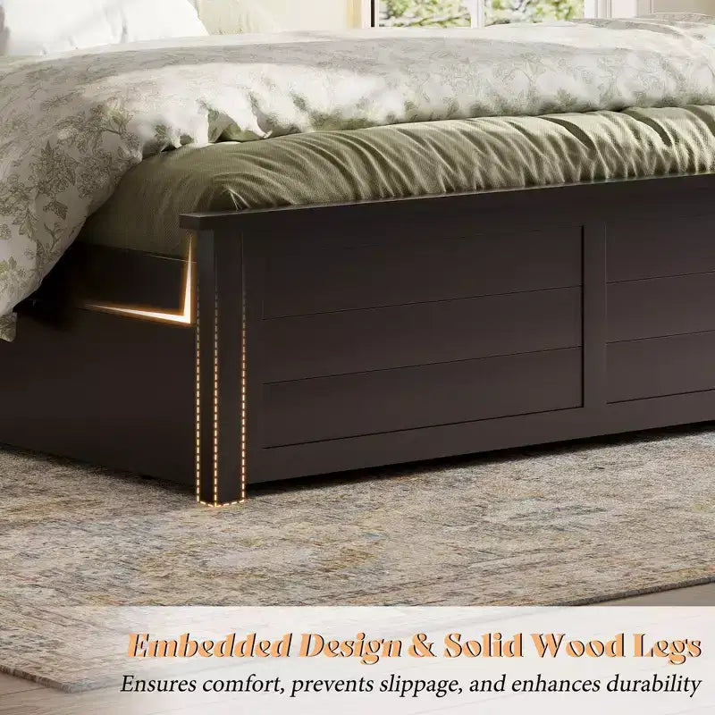 AMERLIFE Letto con testiera, Basi letto con 4 cassetti contenitore