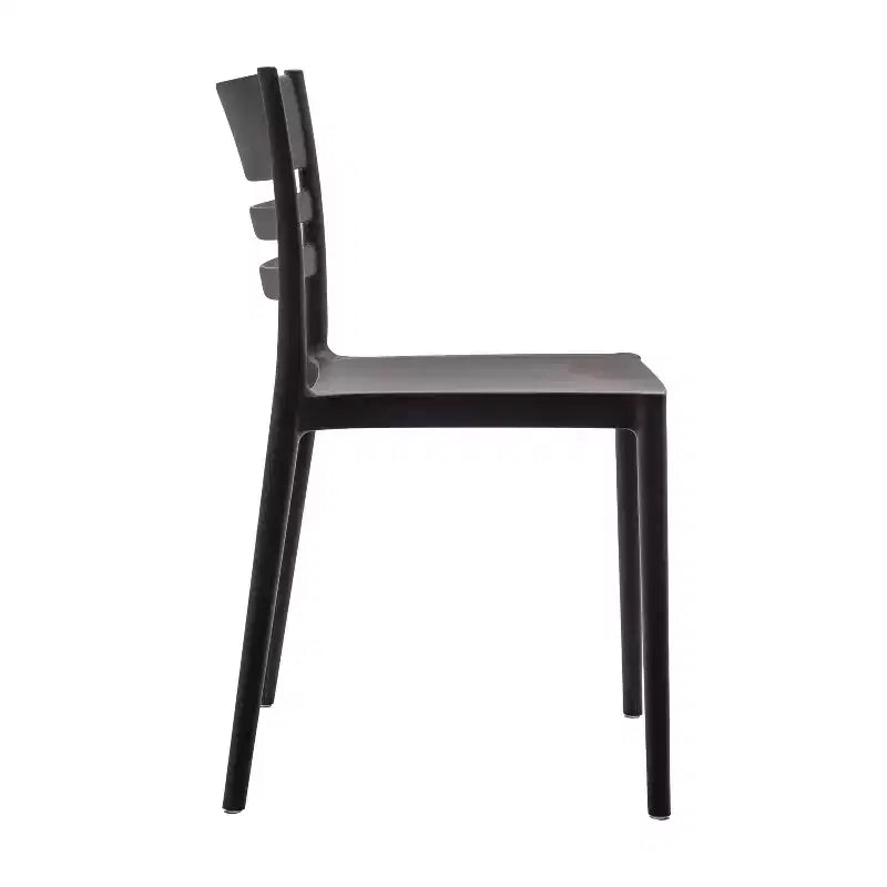 Flash Furniture Bridgeport Set di 2 Sedie da Patio Impilabili per Interni-Esterni con Schienale a Doghe, Sedia Commerciale in Resina per Tutte le Stagioni