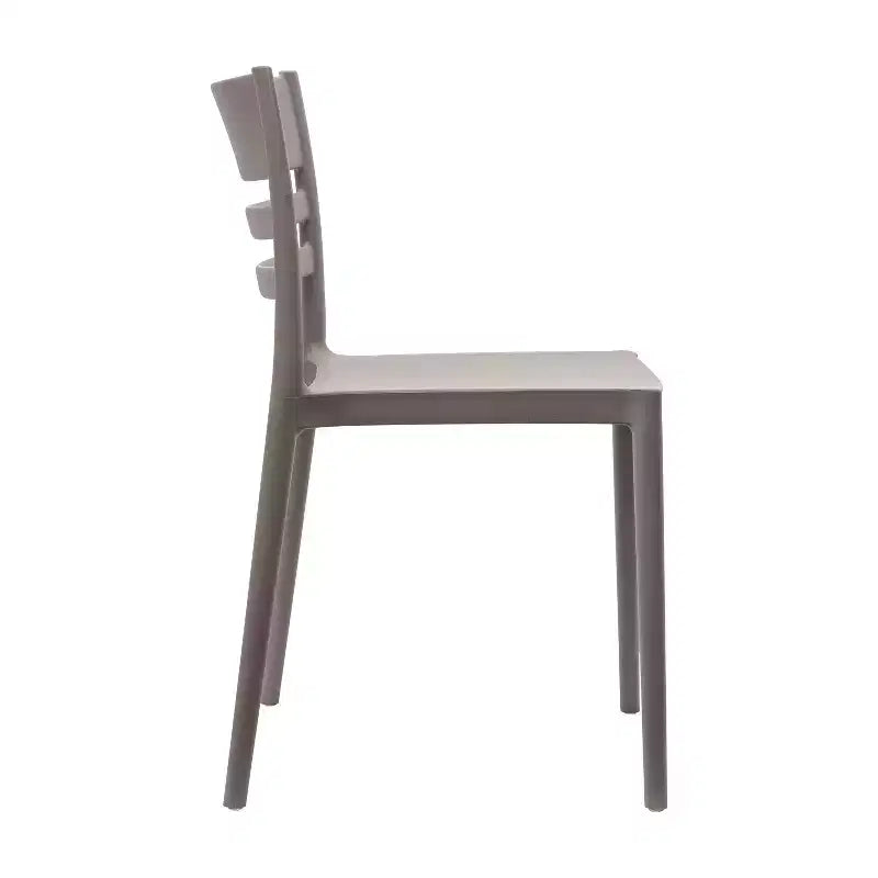 Flash Furniture Bridgeport Set di 2 Sedie da Patio Impilabili per Interni-Esterni con Schienale a Doghe, Sedia Commerciale in Resina per Tutte le Stagioni